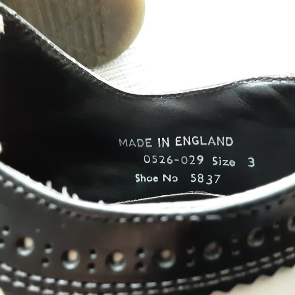 Shoes, oxford,  Georges Cox, UK 3 (us 6), black and white - Picture 3 of 6